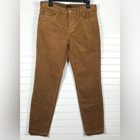 J Crew NWT Light Brown/Mustard Straight Corduroy Pants Women's Sz 29 - Picture 1 of 10